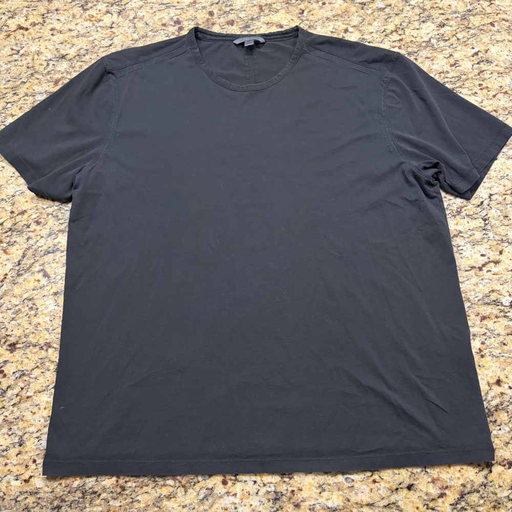 John Varvatos Mens Black Short Sleeve Crew Neck T-Shirt XL Back ws